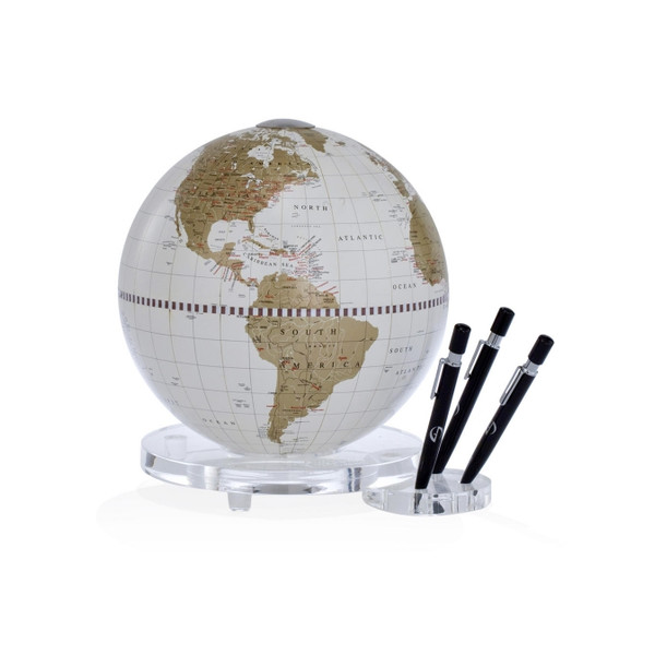 Zoffoli living Globe Zoffoli Tischglobus Balance weiß/gold mit Stiftehalter