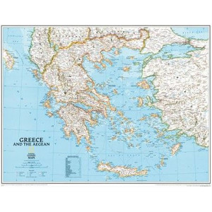 National Geographic Kaart Greece laminated