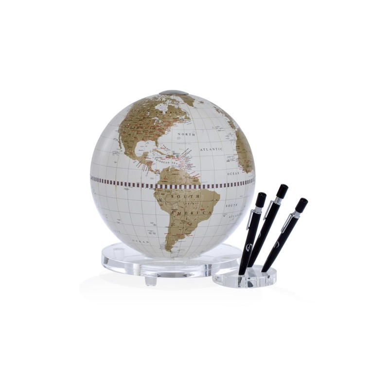 Zoffoli living Globe Zoffoli Tischglobus Balance weiß/gold mit Stiftehalter